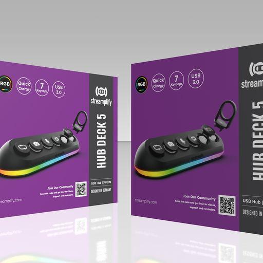 Streamplify HUB DECK 5 Slot, RGB, 12V - black - Begrip